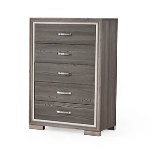 Detailed shot of the Grey Velvet upholstery on the headboard, emphasizing the luxurious fabric and button tufting or stitching detail.