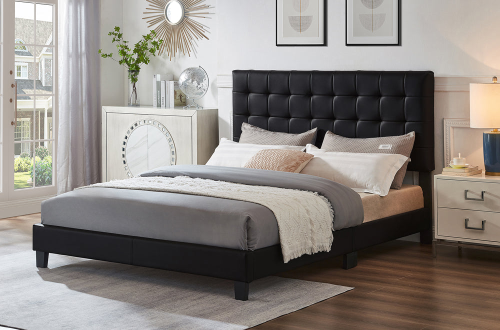 Luxurious Tufted Adjustable Headboard Bed Frame – Modern Style, Ultimate Comfort