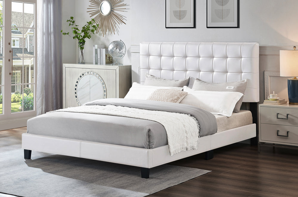 Luxurious Tufted Adjustable Headboard Bed Frame – Modern Style, Ultimate Comfort