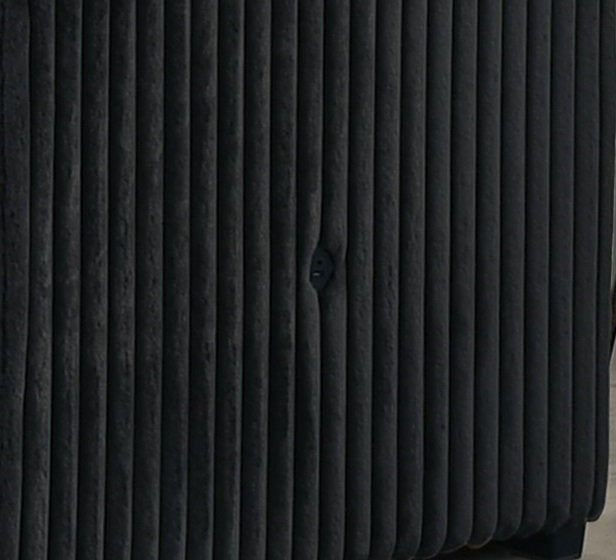 Melissa 121-inch Black Fur Corduroy Sectional Sofa Bed with Chaise